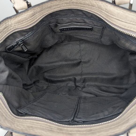 Rebecca Minkoff Regan calf hair leather suede tote bag striped tan - Picture 3 of 6